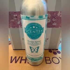 Scentsy Mahalo Coconut Room Spray - Teal and White